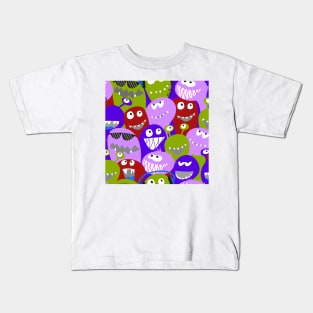 monster fun - red, green, lilac Kids T-Shirt